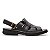 Sandália Masculina De Couro Legítimo Comfort Tira Com Ajuste - 44010 Preta - Imagem 2