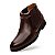 Botina Masculina De Couro Legitimo Comfort Elástico - 47008 Café - Imagem 5