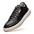 Tênis Casual Masculino De Couro Legitimo Comfort Shoes - 5000 Preto - Imagem 5