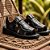 Sandália Masculina De Couro Legítimo Ultra Comfort - CS360 Preta - Imagem 6