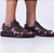 Sandália Masculina De Couro Legítimo Ultra Comfort - CS360 Café - Imagem 4