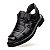 Sandália Masculina De Couro Legítimo Comfort Plus - CS361 Preta - Imagem 7