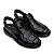 Sandália Masculina De Couro Legítimo Comfort Plus - CS361 Preta - Imagem 5