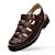 Sandália Masculina Em Couro Legitimo Comfort Plus - CS362 Café - Imagem 6