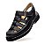 Sandália Masculina Em Couro Legitimo Comfort Plus - CS362 Preta - Imagem 6