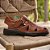 Sandália Masculina De Couro Legítimo Comfort Plus - CS361 Havana - Imagem 6