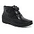 Bota Feminina Cano Curto De Couro Legitimo Comfort - 10021 Preta - Imagem 3