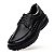 Sapato Masculino De Couro Legitimo Comfort Shoes - CS82 Preto - Imagem 4