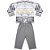 Pijama Infantil Look Jeans Longo Listra Cinza - Imagem 2