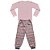 Pijama Juvenil Look Jeans Longo Rosa/Xadrez - Imagem 2
