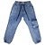 Calça Juvenil Look Jeans Bolso Utilitário Jeans - Imagem 1