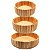 Kit 3 Bowls de Bambu Canelado Pequeno Médio e Grande Redondo para Servir - Imagem 1