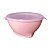 Tigela Pote De Plástico Com Tampa Polipropileno 1,9 Litros Rosa Pequeno Premium - Imagem 1