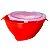 Tigela Pote De Plástico Com Tampa Polipropileno 6 Litros Vermelho Grande Premium - Imagem 2