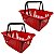 Cestas de Mercado Kit 2 Pequena Vermelha com Alça Plástica Preta 8L - Imagem 2