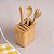 Kit Utensílios de Bambu Grande Pegadores Cozinha Conjunto Sustentável Minimalista - Imagem 3