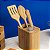 Kit Utensílios de Bambu Grande Pegadores Cozinha Conjunto Sustentável Minimalista - Imagem 8