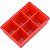Kit 2 Formas De Gelo Silicone Cubo Grande 6 Cubos Drink Vermelha - Imagem 6