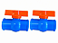 KIT 2 Registros Esfera PVC Soldável 50mm Azul P/ Irrigação - Imagem 1