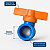 KIT 2 Registros Esfera PVC Soldável 50mm Azul P/ Irrigação - Imagem 7