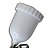 PISTOLA PINTURA HVLP GRAVIDADE 600ML BICOS 1,2 1,5 1,8MM ROSCA 1/4 NPT STELS - Imagem 3