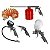 KIT PISTOLAS P/ PINTURA, PULVERIZACAO, LIMPEZA C/ MANGUEIRA C/ CONEXOES E PIST. CALIBRADORA DE PNEUS SCHULZ - Imagem 1