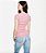 Camiseta Aeropostale Feminina Script gráfico Henley- Rosa - Imagem 3