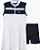 Vestido Lacoste + Shorts Feminino -  Branco + azul  EF1032 - Imagem 2