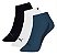 Meias Puma Masculina Sapatilha Esportiva- Kit com 3 pares - Azul/Branca/Preta- 39 a 43 - Imagem 1