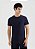 Camiseta Hering Masculina slim em ribana orla -Azul Marinho - Imagem 1