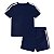 Conjunto Nike Infantil French Terry Club - Azul Marinho 76M292 - Imagem 3