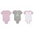 Kit Body Nike Baby Jordan Brooklyn Essential - Rosa/branco/ cinza ( 3 unidades) - Imagem 1