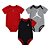 Kit Body Nike Baby Jordan Brooklyn Essential - Vermelho/preto/ cinza ( 3 unidades) - Imagem 1