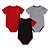 Kit Body Nike Baby Jordan Brooklyn Essential - Vermelho/preto/ cinza ( 3 unidades) - Imagem 2