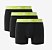 Cueca Box Masculina Lacoste - Preta/ verde ( 3 unidades) 5H1308 - Imagem 1