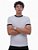 Camiseta Masculina Ermek Label Bicolor - Branca Gola Preta - Imagem 1