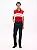 Polo Tommy Hilfiger Masculina-Vermelha/Branca XM07333 - Imagem 1