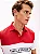 Polo Tommy Hilfiger Masculina-Vermelha/Branca XM07333 - Imagem 3