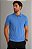 Polo Masculina Sport Fino Meio Ziper-Azul FJ85 - Imagem 1