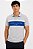 Polo Tommy Hilfiger Masculina Logo Block - Cinza/azul  XM07644020 - Imagem 1