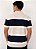 Polo Tommy Hilfiger Masculina Color Block-Creme/Branco/Azul 78J8 - Imagem 2
