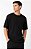 Camiseta Tricô Canelada Masculina-Preta - Imagem 1