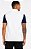 Polo Tommy Hilfiger Masculina Logo Block-Branca/Azul Marinho XM07333 - Imagem 2