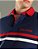 Polo Tommy Hilfiger Masculina Color Block-Azul Marinho/Vermelha/Branca XM07680 - Imagem 2