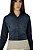 Camisa Social Feminina Preta Jeans Slim Manga Longa - Imagem 2