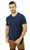 Camiseta Masculina Básica Cotton Azul Marinho Gola V - Imagem 1