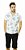 Camiseta Masculina Gola Polo Azul Claro Floral - Imagem 1