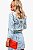 Jaqueta Cropped Degrant Jeans Feminina Detalhes Strass Costas - Imagem 1