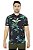 Camisa Masculina Polo Ixória Preta Malha Estampada Floral - Imagem 4