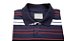 Camisa Polo Ixória Malha Listrada Marinho Branco Vermelho - Imagem 5